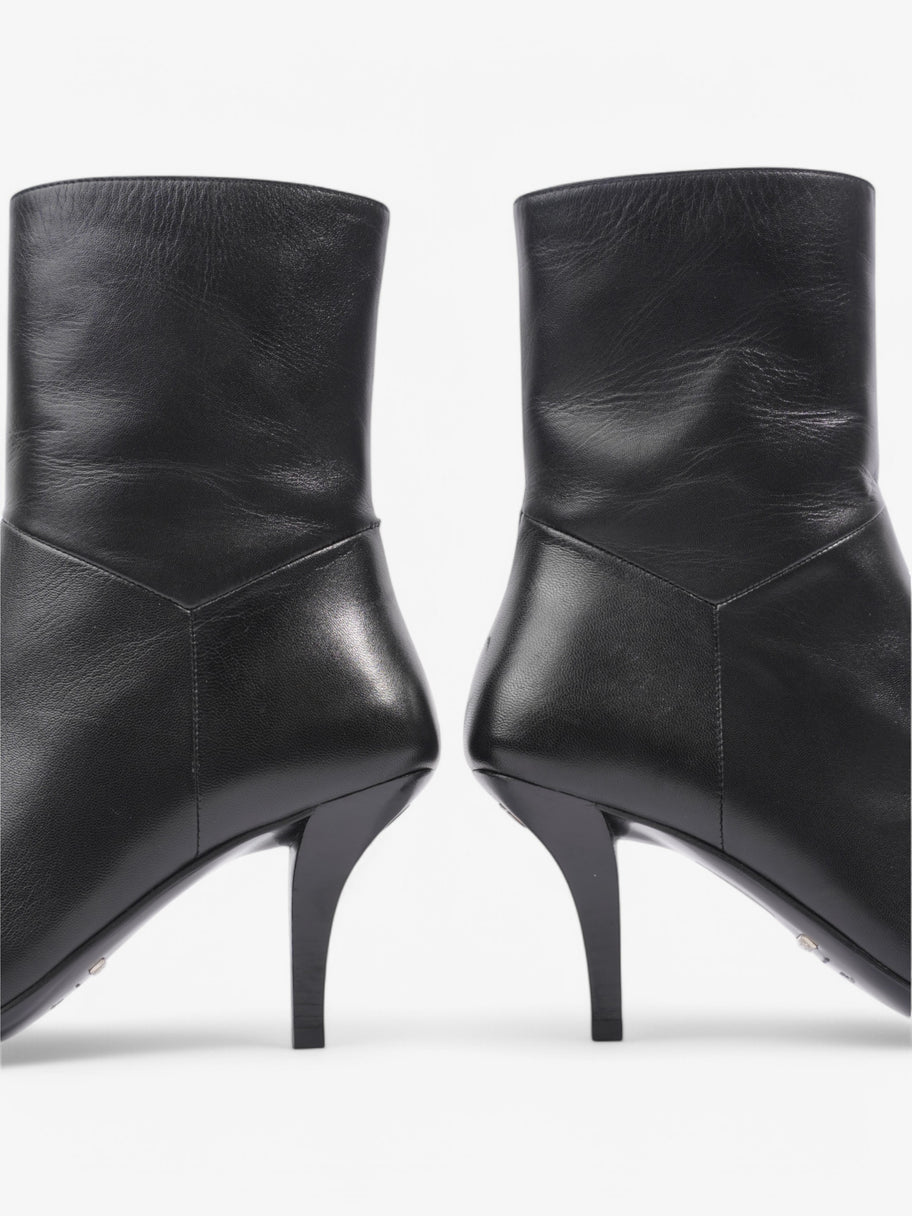 Gucci Gucci Side Zipped Pointed Toe Ankle Boots 70 Black Leather EU 38 UK 5 Image 9