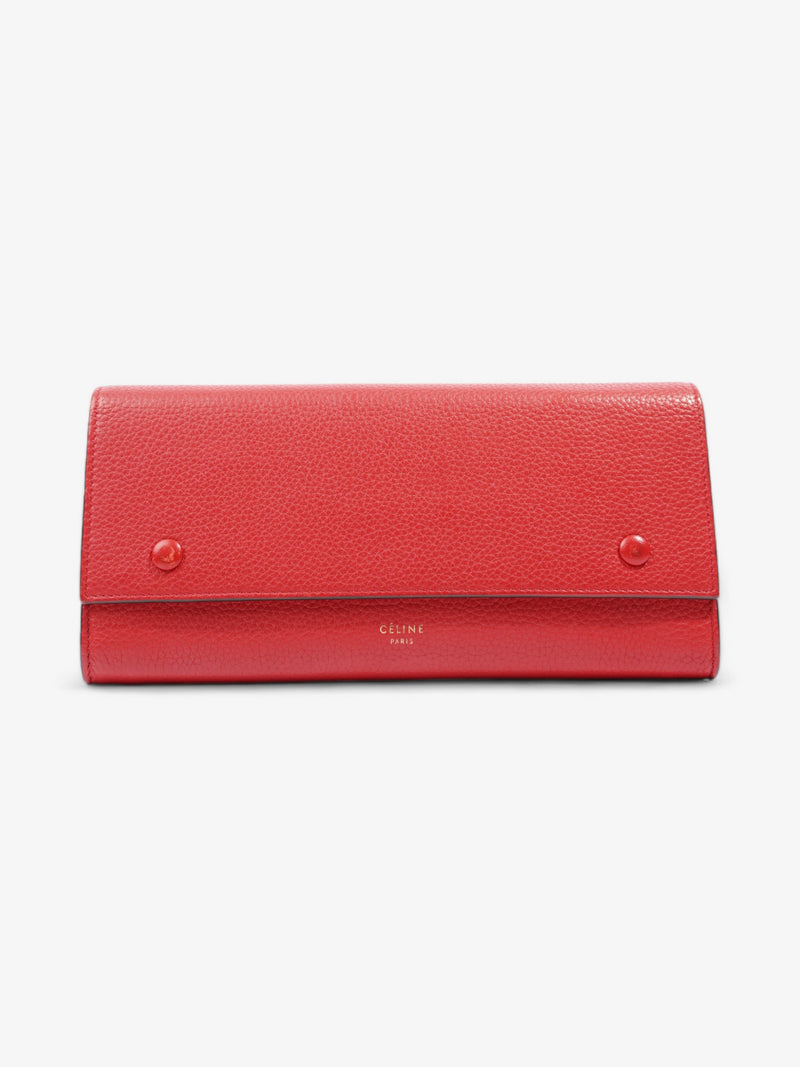  Celine Continental Wallet Red Leather
