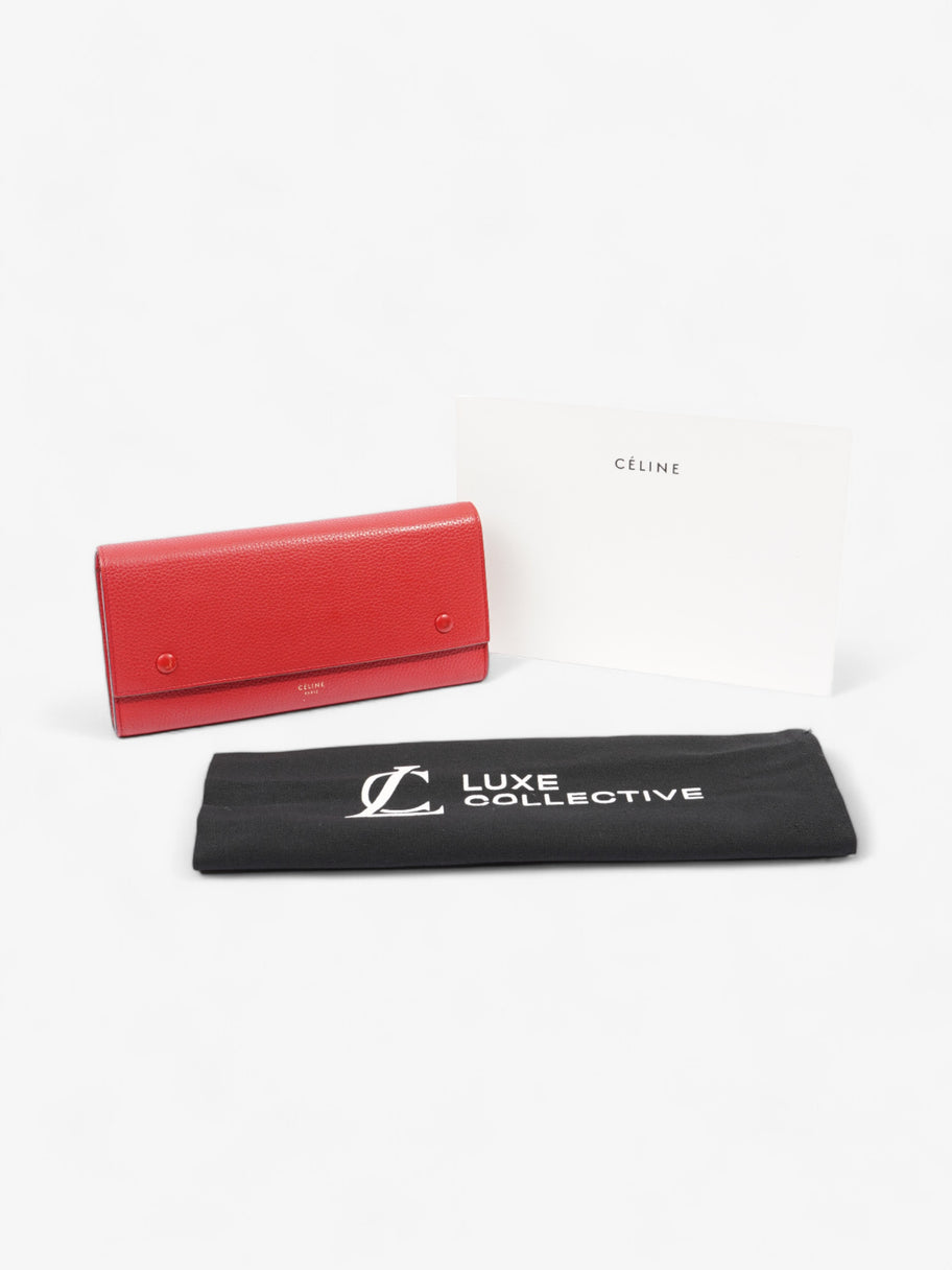Celine Continental Wallet Red Leather Image 6
