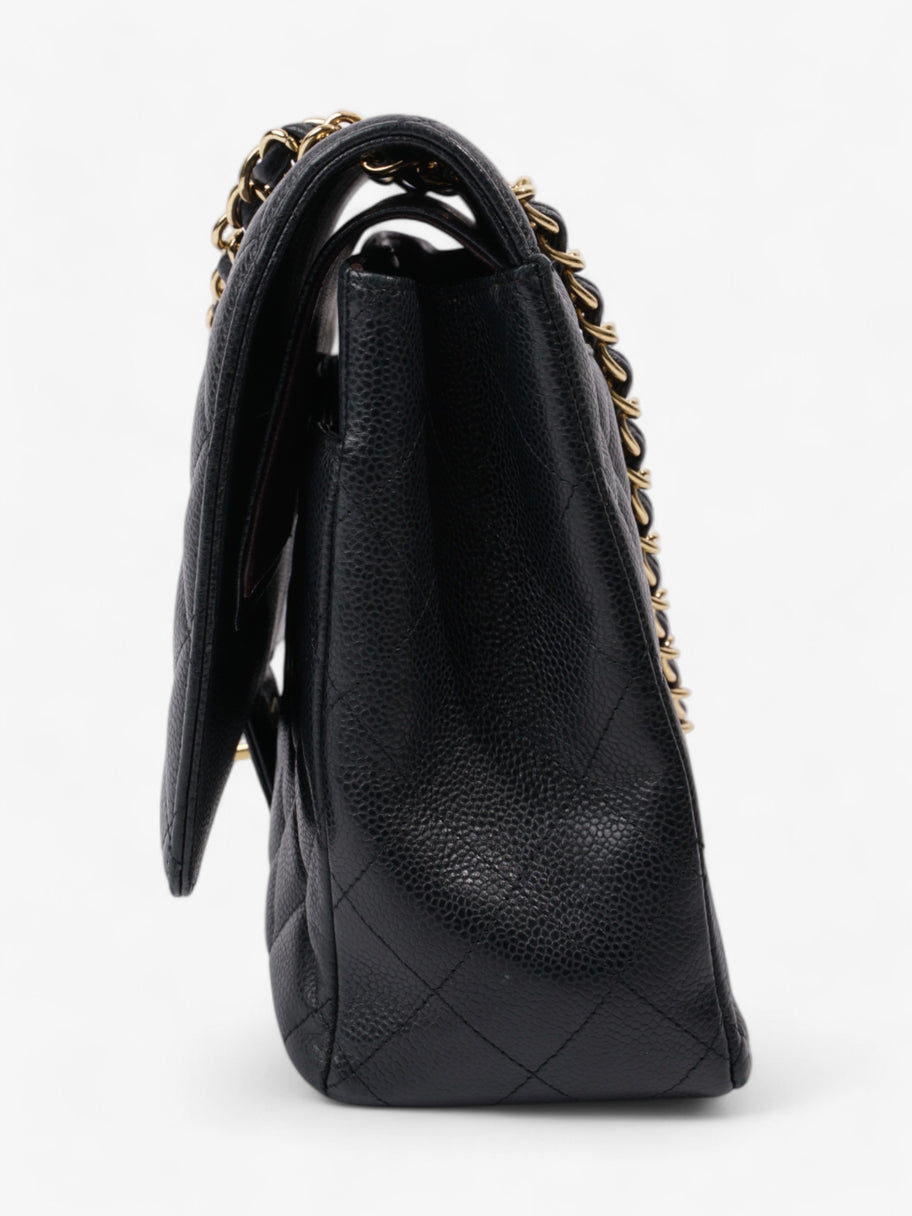 Chanel Classic Double Flap Black Caviar Leather Maxi Image 3