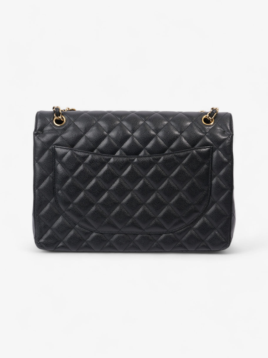 Chanel Classic Double Flap Black Caviar Leather Maxi Image 4