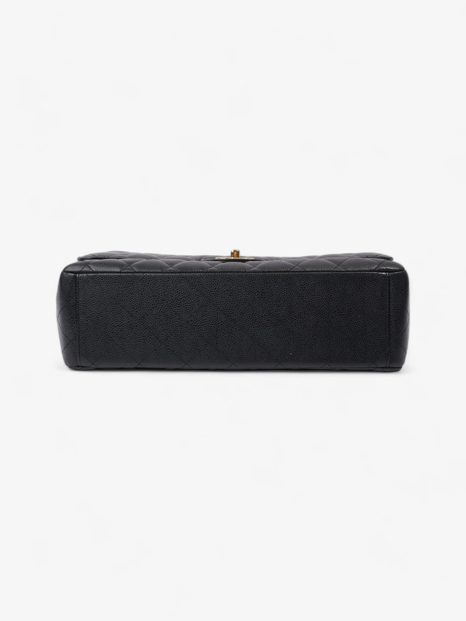 Chanel Classic Double Flap Black Caviar Leather Maxi Image 6