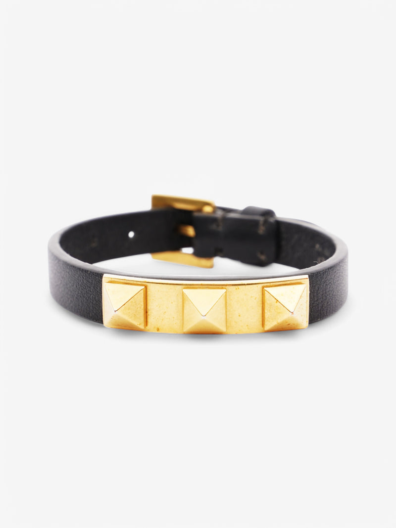  Valentino Bracelet Black Leather