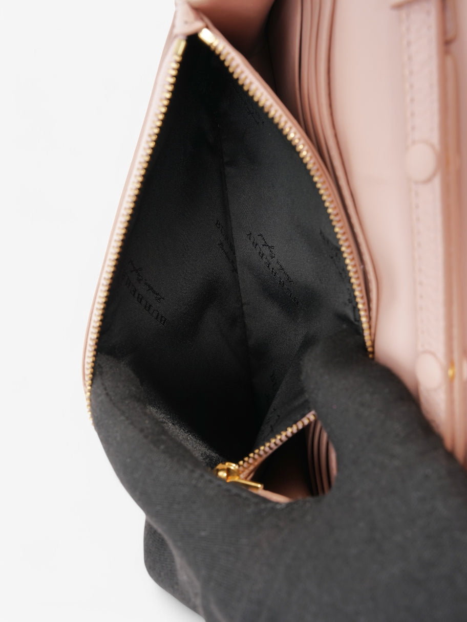 Burberry Henley Wallet On Chain Light Pink Grained Leather Image 10