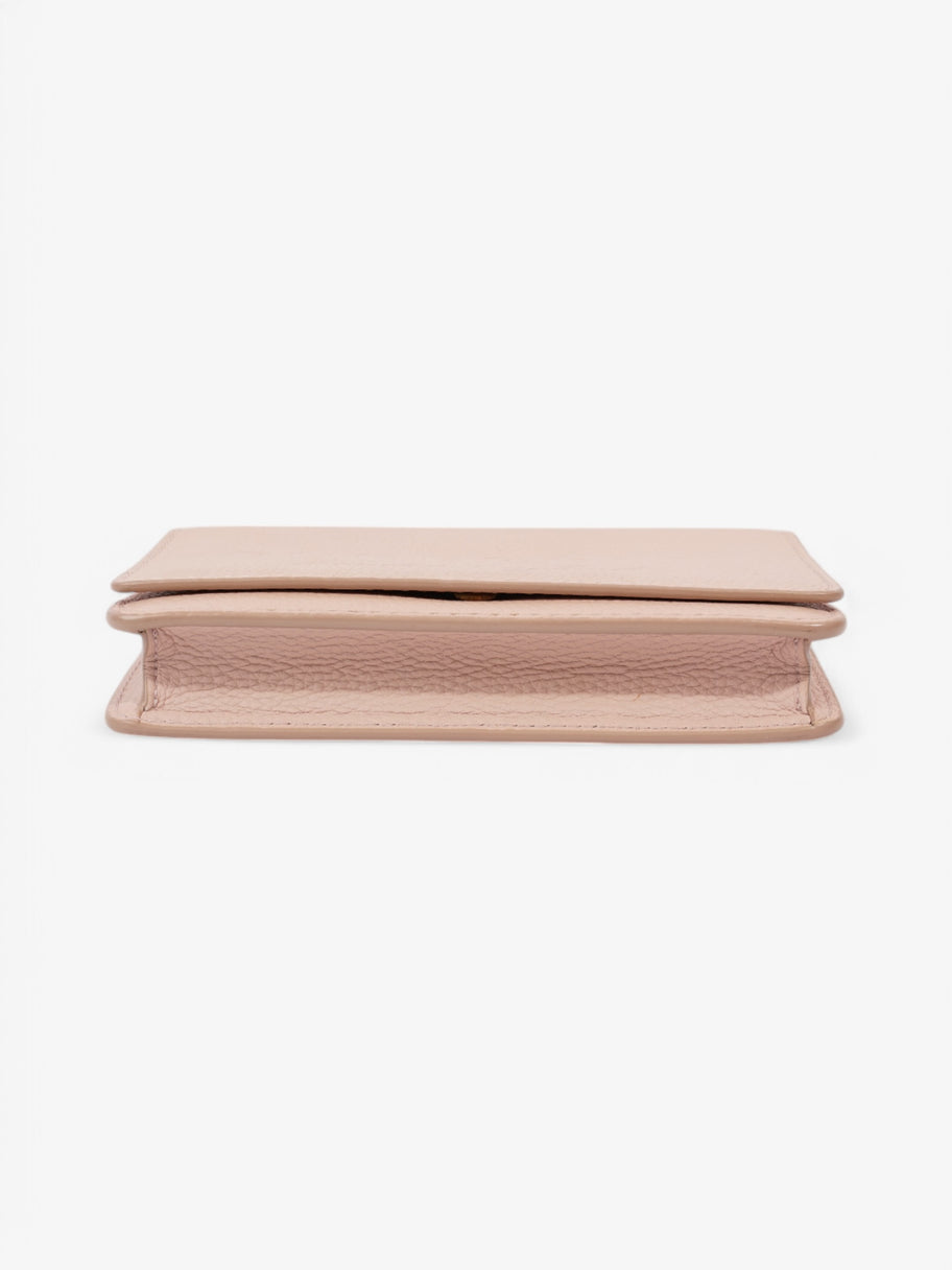 Burberry Henley Wallet On Chain Light Pink Grained Leather Image 6