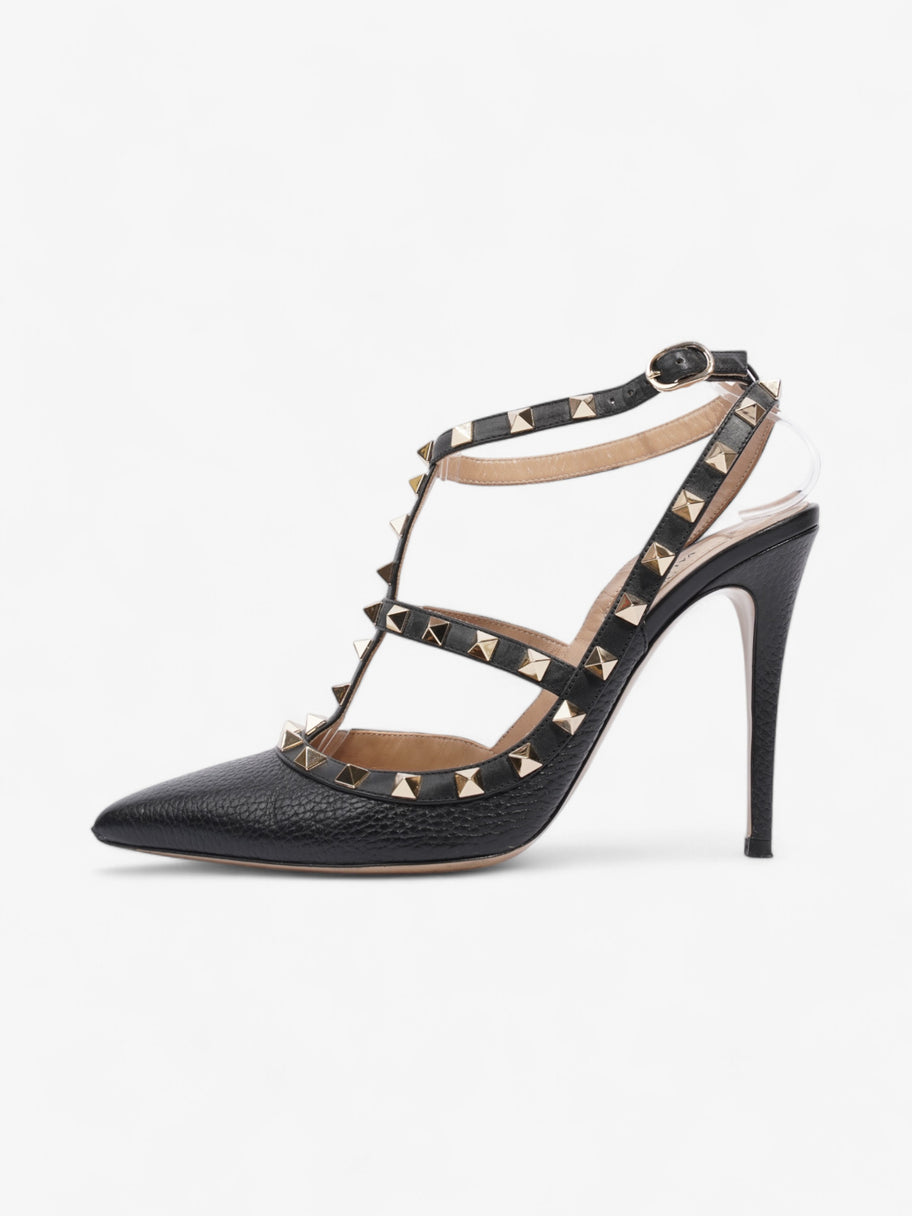 Valentino Rockstud Heels 100 Black / Gold Leather EU 39 UK 6 Image 5