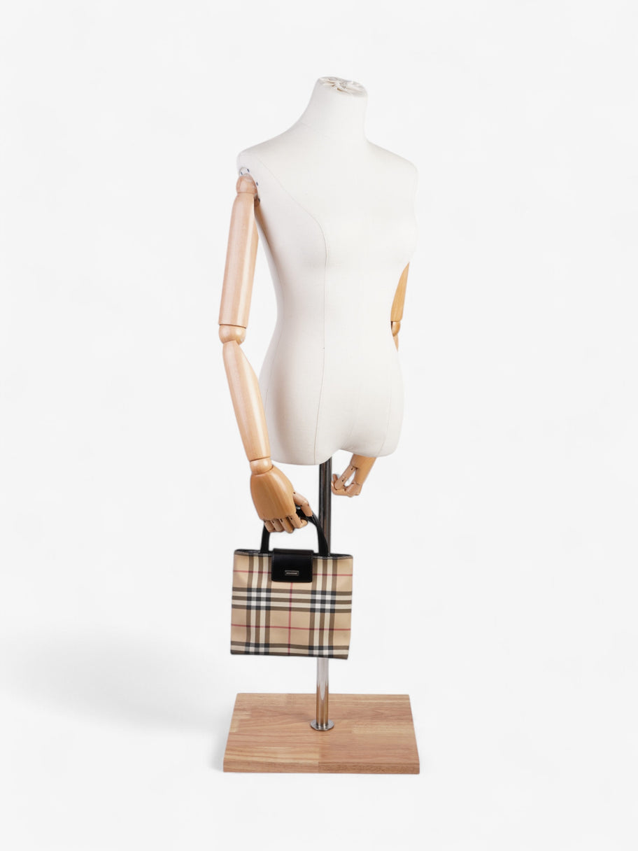 Burberry Check Tote Nova Check / Black Canvas Image 2