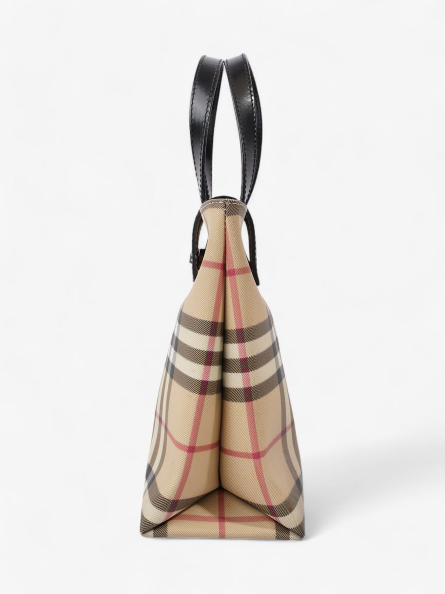 Burberry Check Tote Nova Check / Black Canvas Image 3
