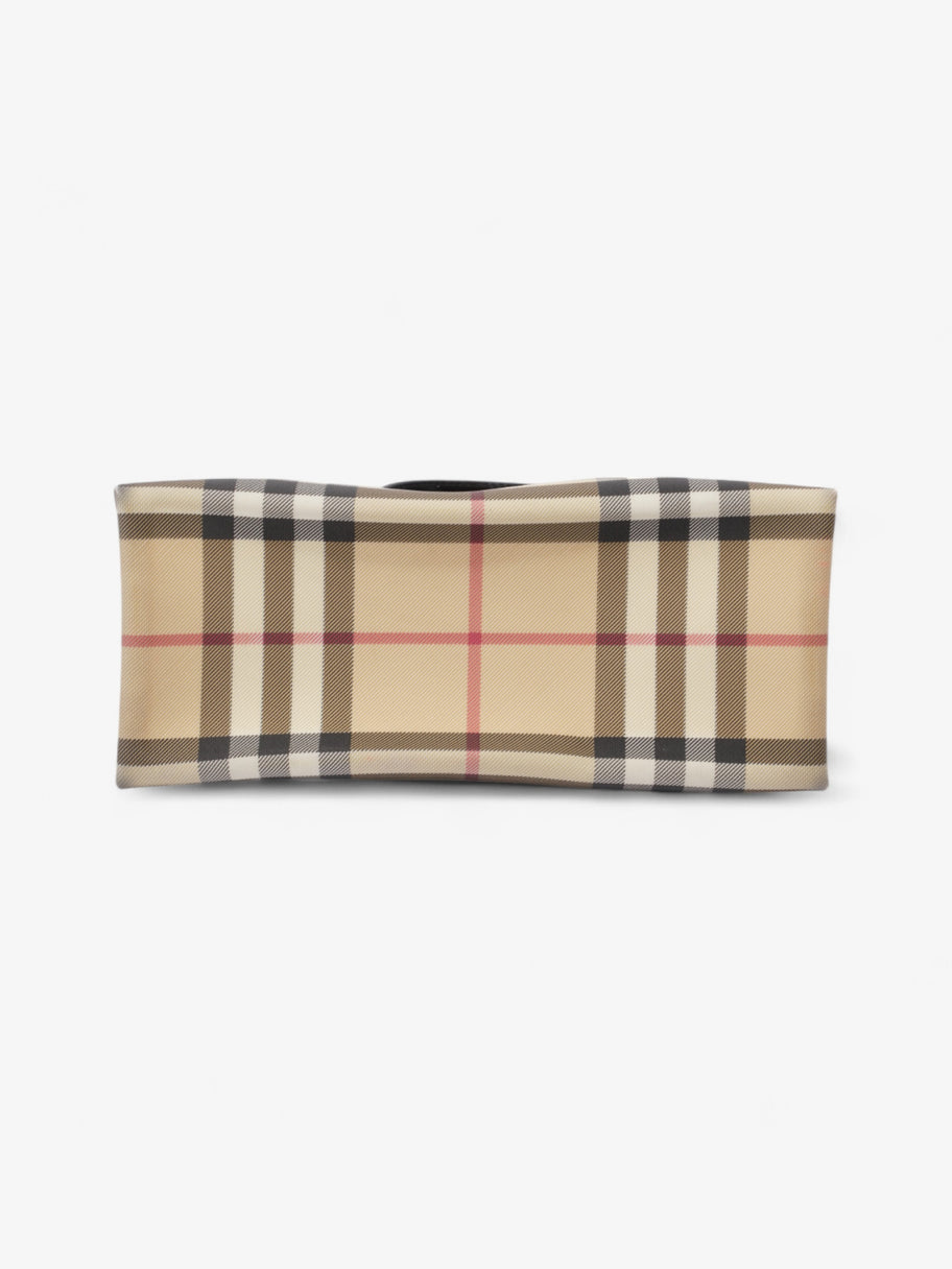 Burberry Check Tote Nova Check / Black Canvas Image 6