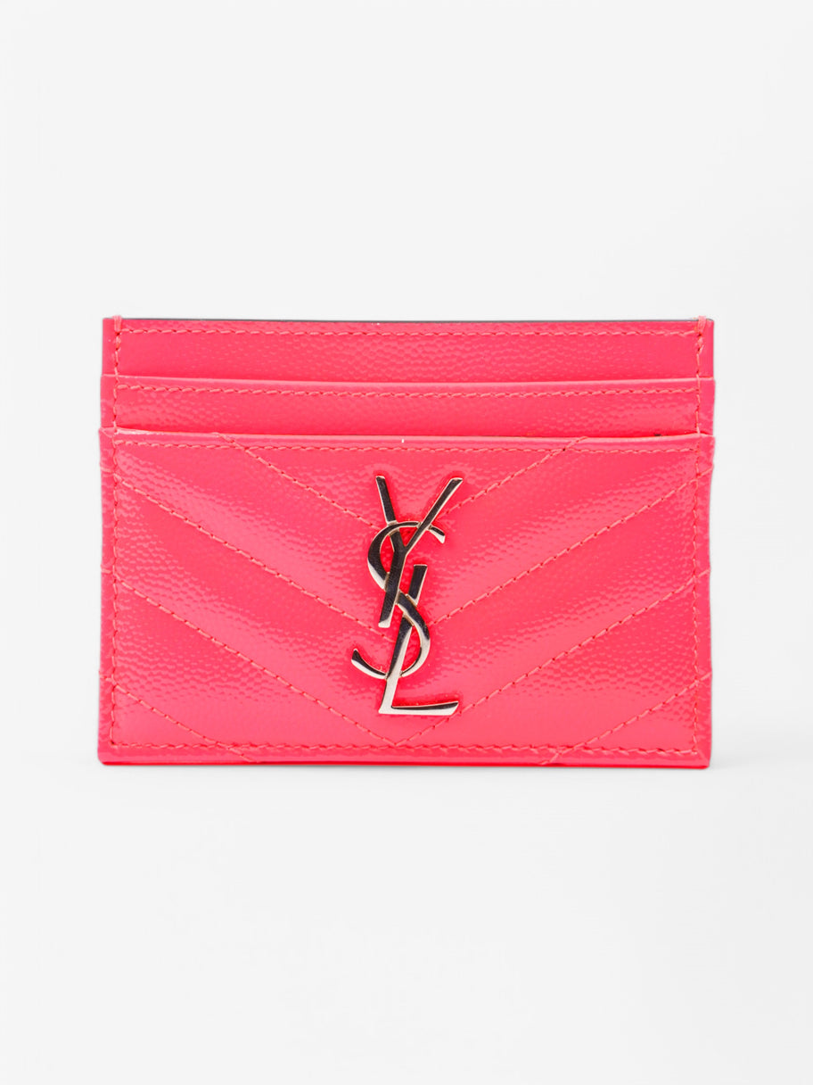 Saint Laurent Card Holder Neon Pink Leather Image 1