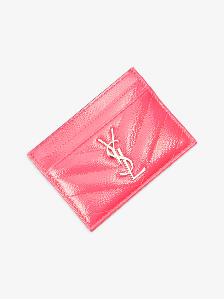 Saint Laurent Card Holder Neon Pink Leather Image 3