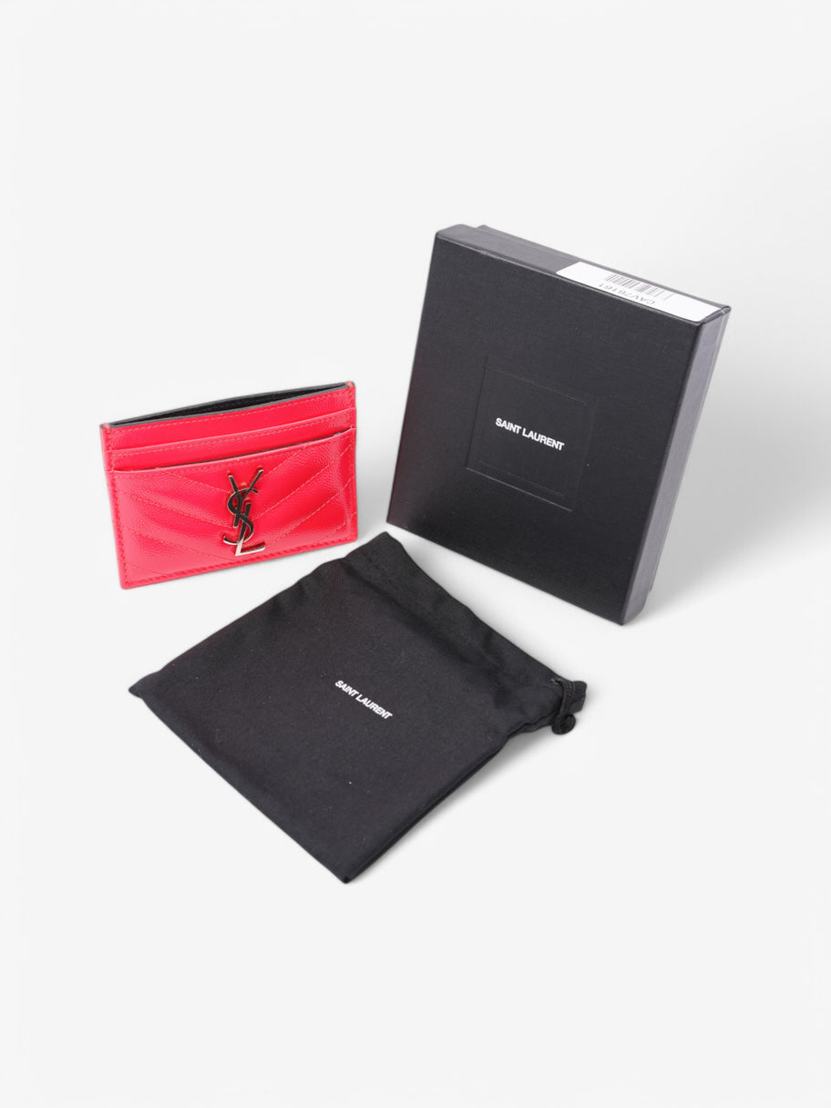 Saint Laurent Card Holder Neon Pink Leather Image 5