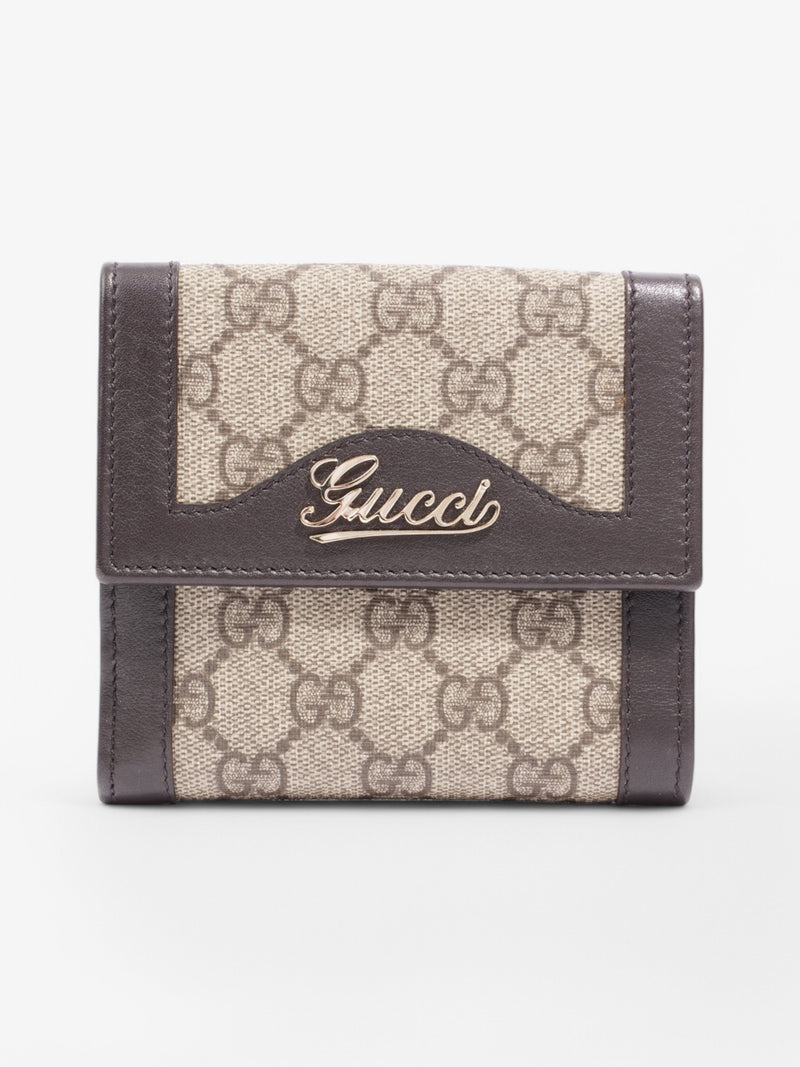  Gucci Bifold Wallet Supreme / Brown Coated Canvas