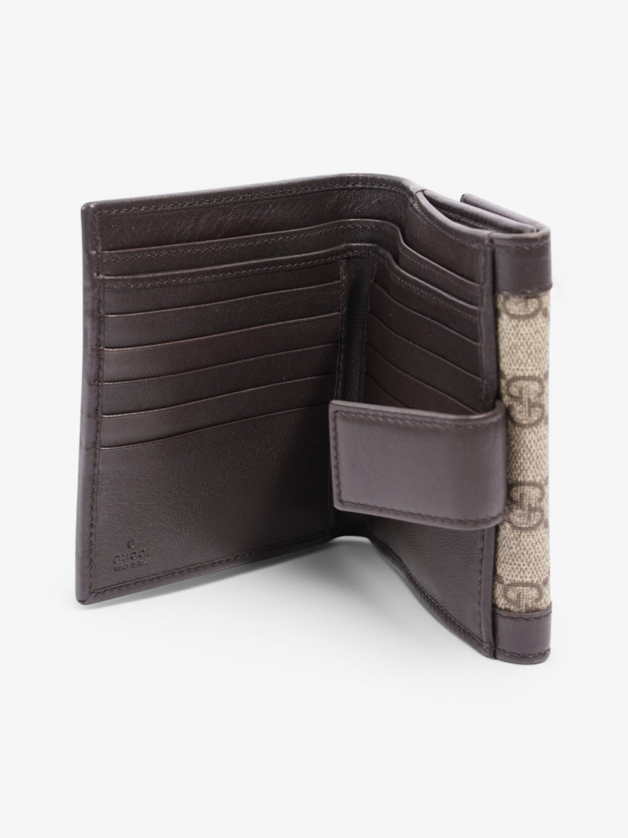 Gucci Bifold Wallet Supreme / Brown Coated Canvas Image 3
