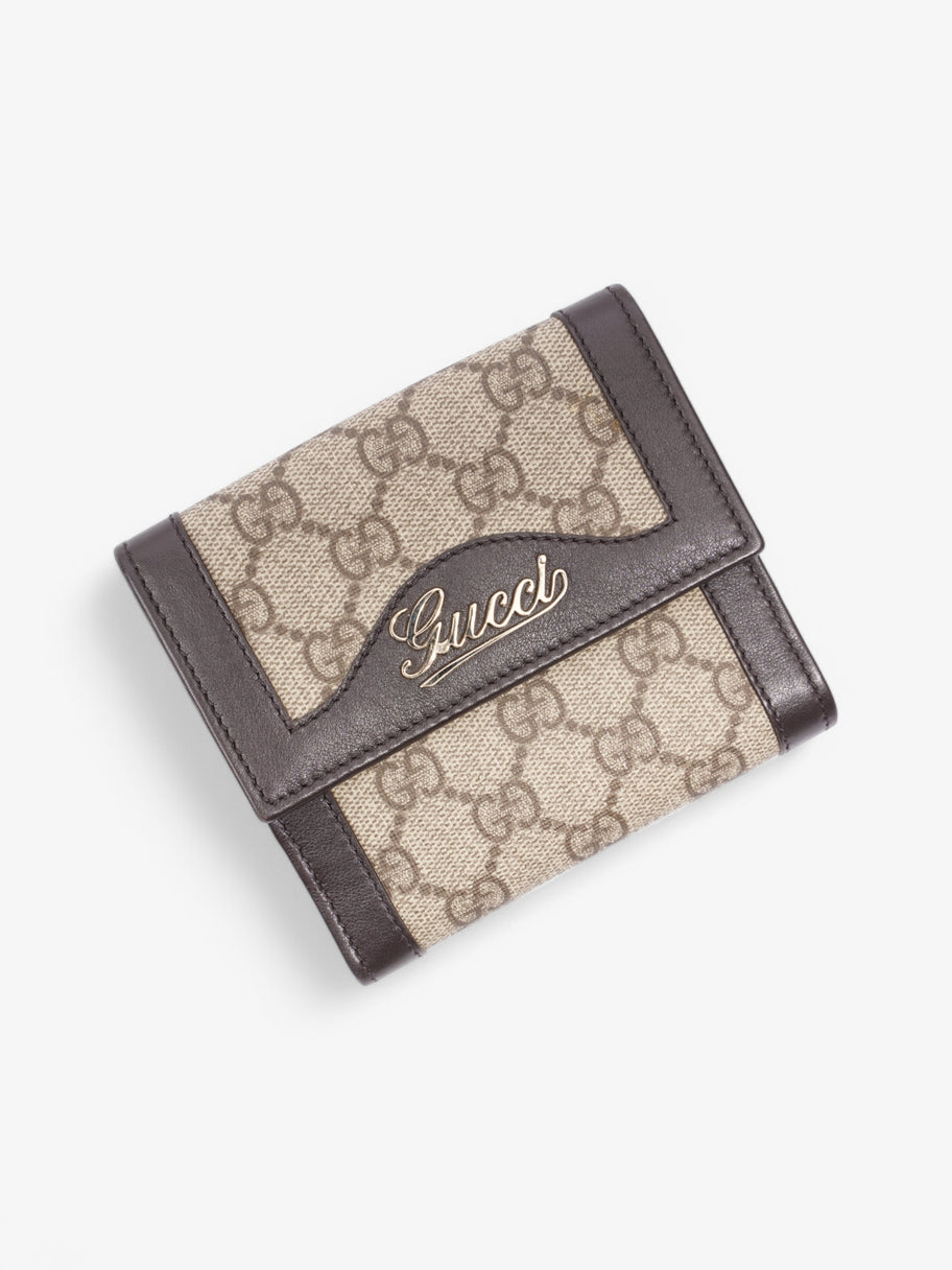 Gucci Bifold Wallet Supreme / Brown Coated Canvas Image 4