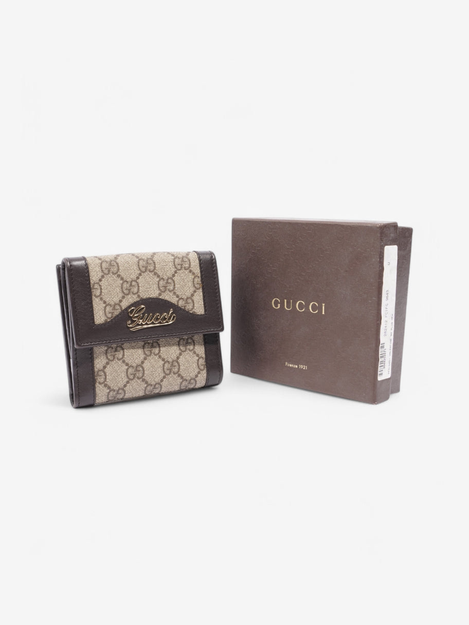 Gucci Bifold Wallet Supreme / Brown Coated Canvas Image 6
