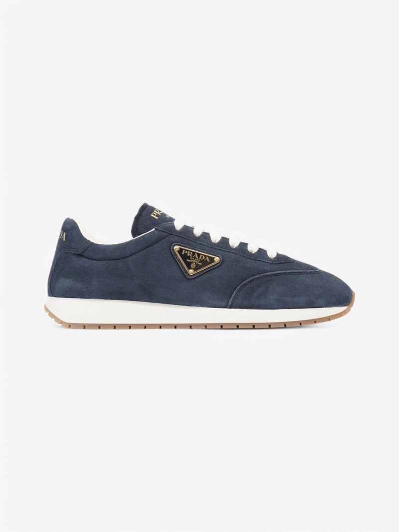  Prada Low Top Sneaker Blue Suede EU 37.5 UK 4.5