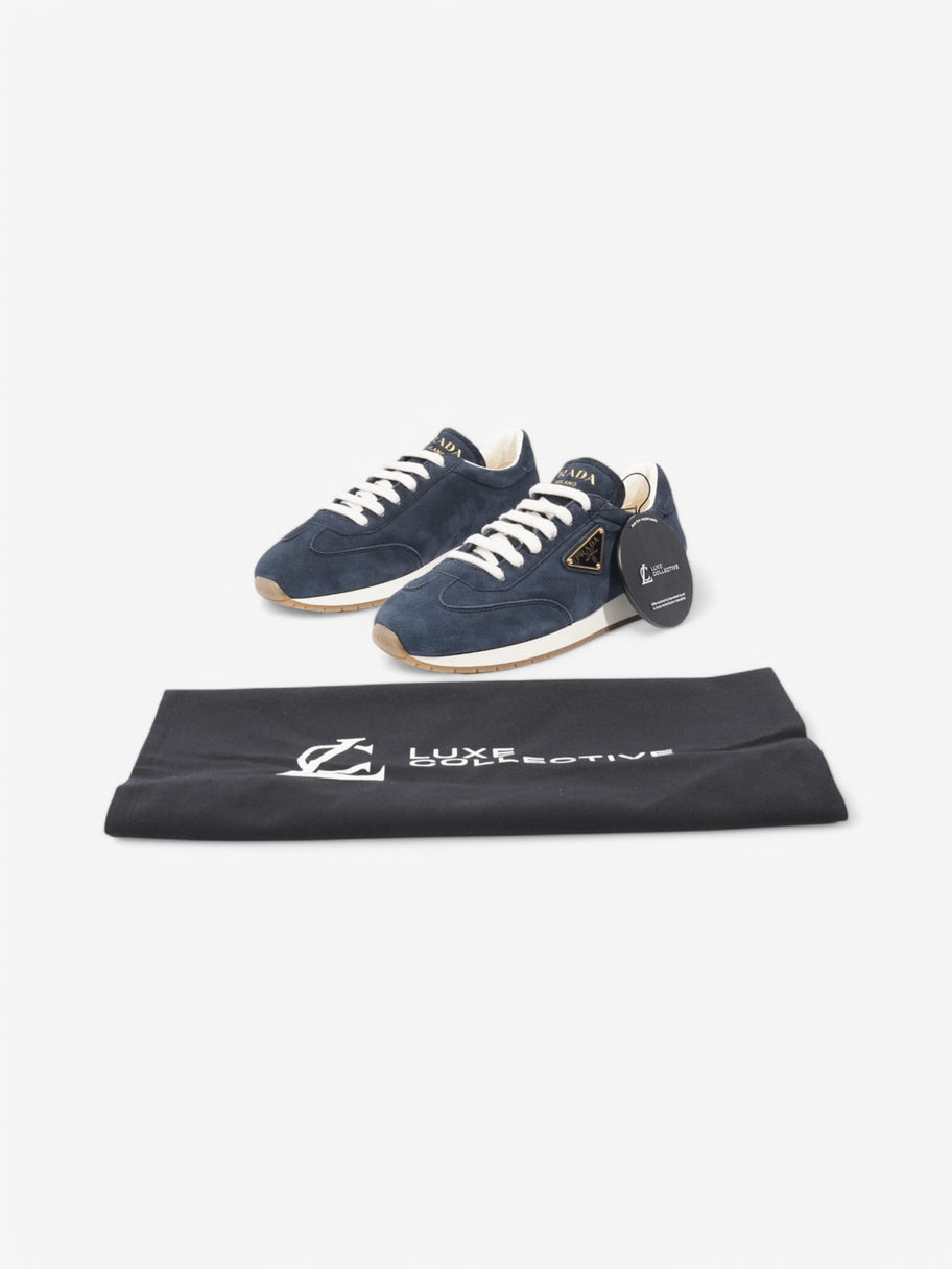 Prada Low Top Sneaker Blue Suede EU 37.5 UK 4.5 Image 10