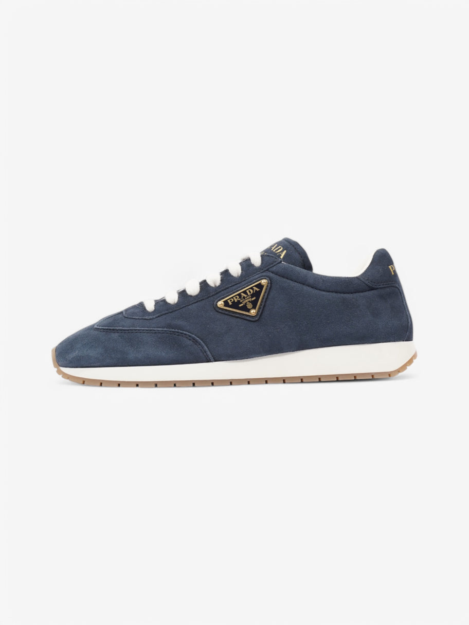Prada Low Top Sneaker Blue Suede EU 37.5 UK 4.5 Image 5