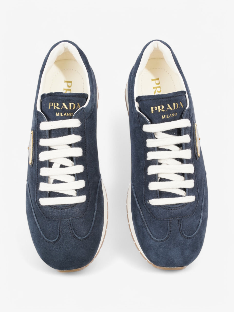 Prada Low Top Sneaker Blue Suede EU 37.5 UK 4.5 Image 8