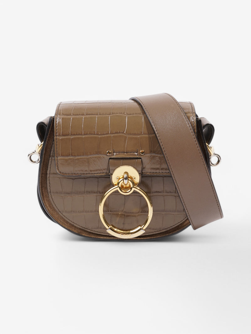  Chloe Tess Saddle Bag Brown Crocodile Leather