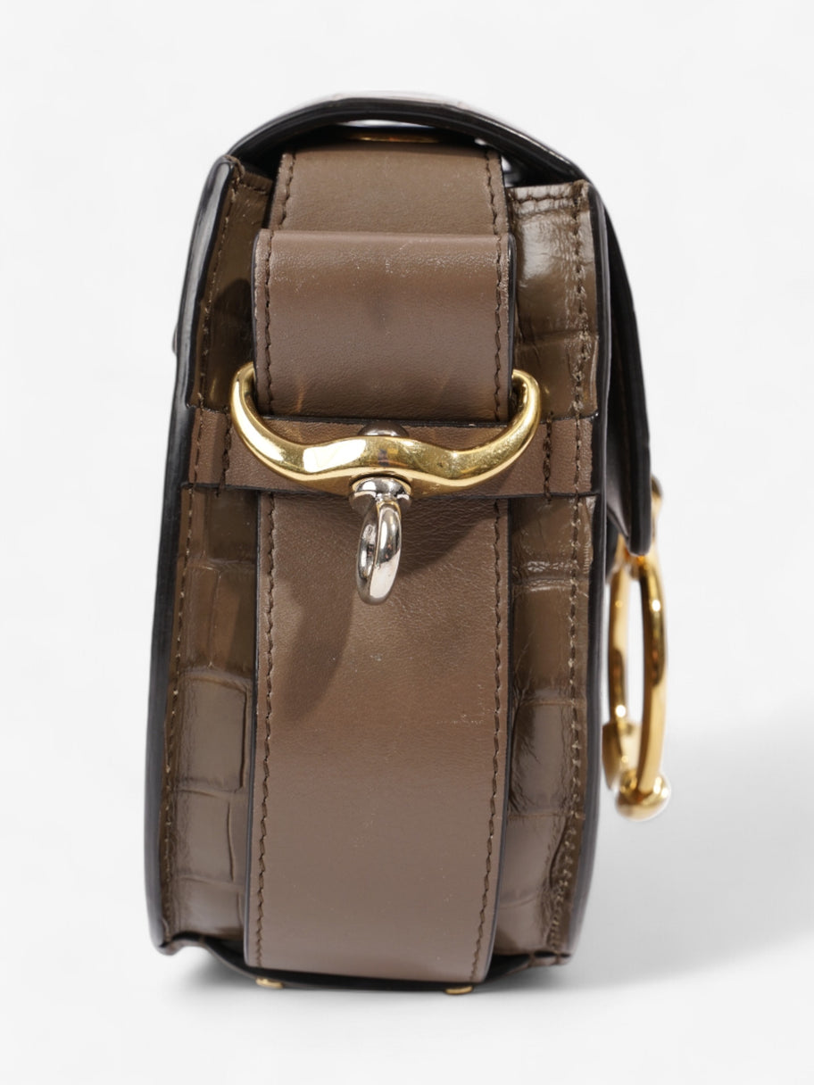Chloe Tess Saddle Bag Brown Crocodile Leather Image 6