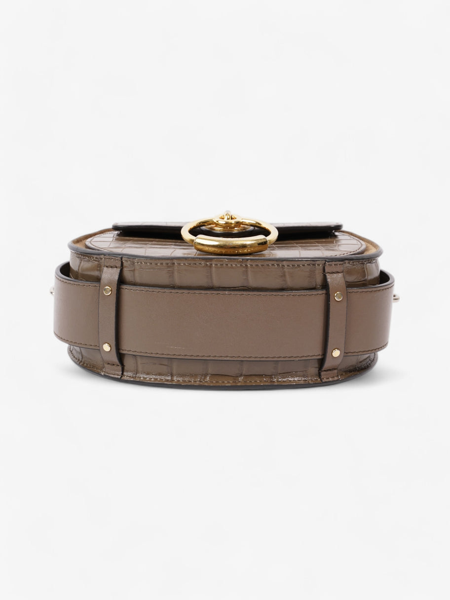 Chloe Tess Saddle Bag Brown Crocodile Leather Image 7