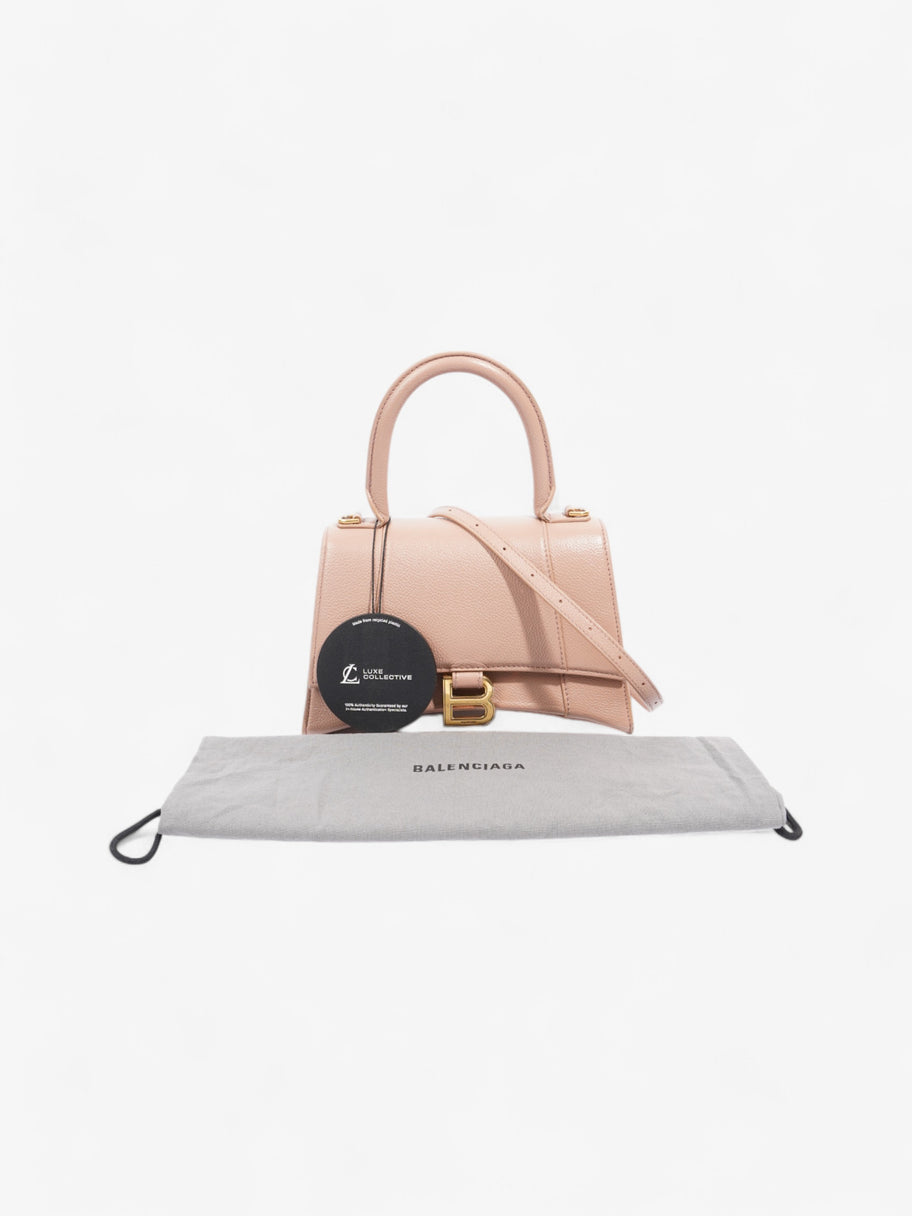 Balenciaga Hourglass Top Handle Neutral Calfskin Leather Small Image 10