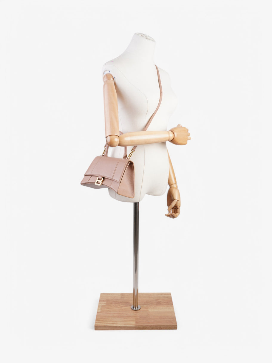 Balenciaga Hourglass Top Handle Neutral Calfskin Leather Small Image 2