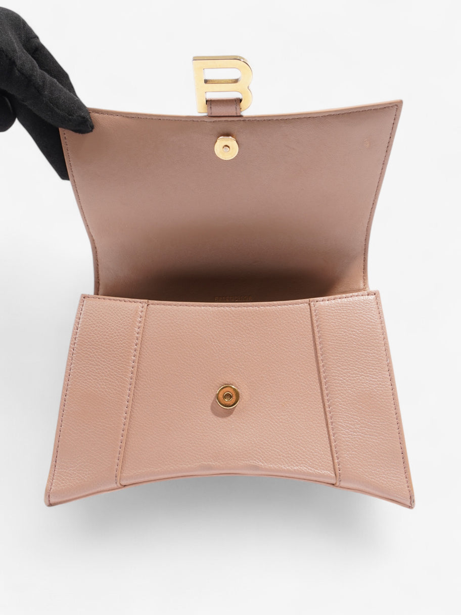 Balenciaga Hourglass Top Handle Neutral Calfskin Leather Small Image 8