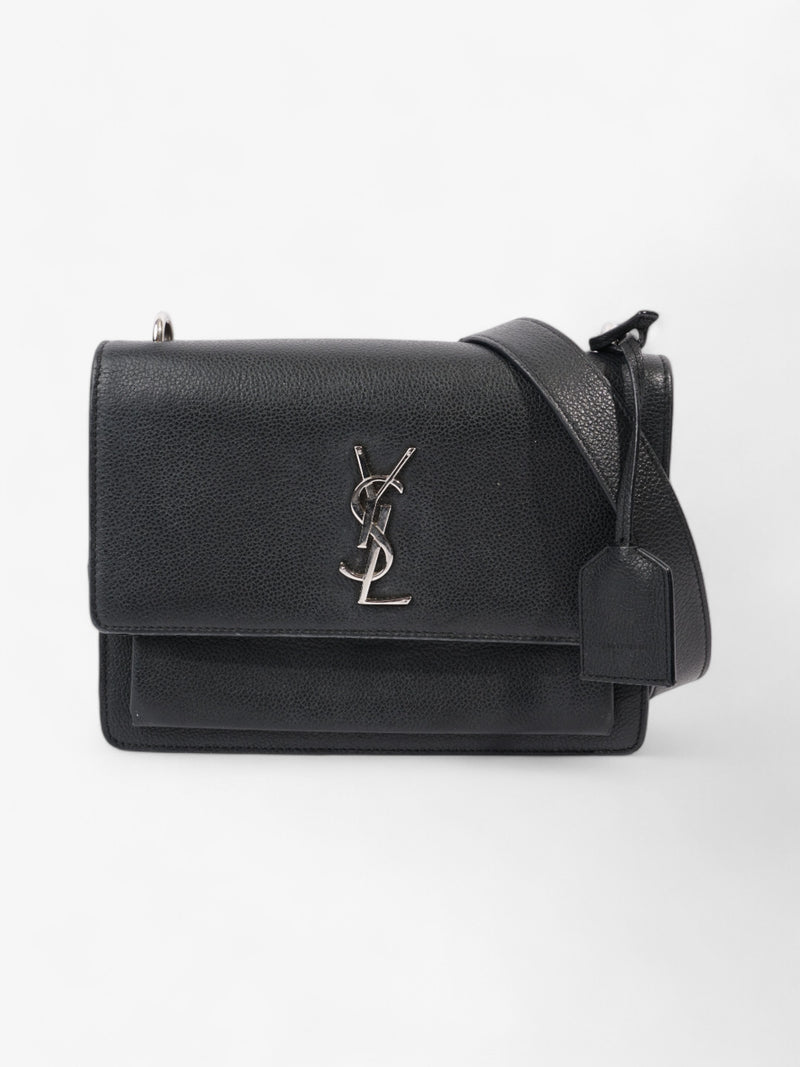  Saint Laurent Sunset Black Leather Medium