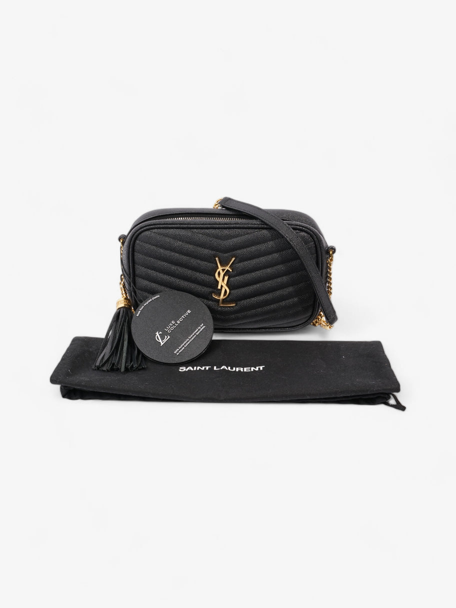 Saint Laurent Lou Small Quilted Crossbody in Black Leather Black Caviar Leather Image 9