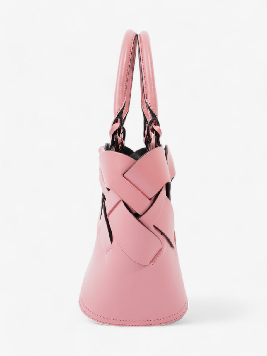 Prada Woven Leather Tote Pink Image 4