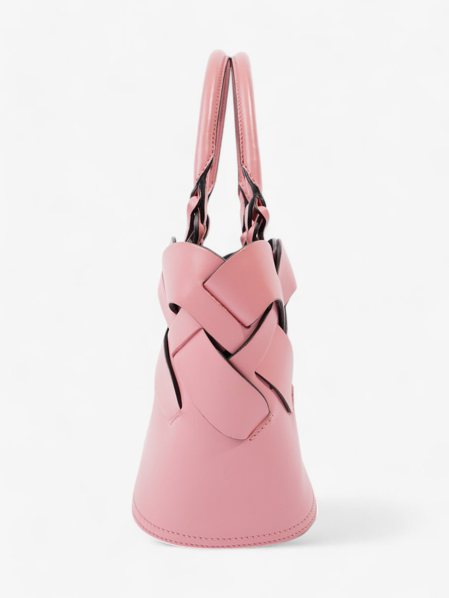 Prada Woven Leather Tote Pink Image 6