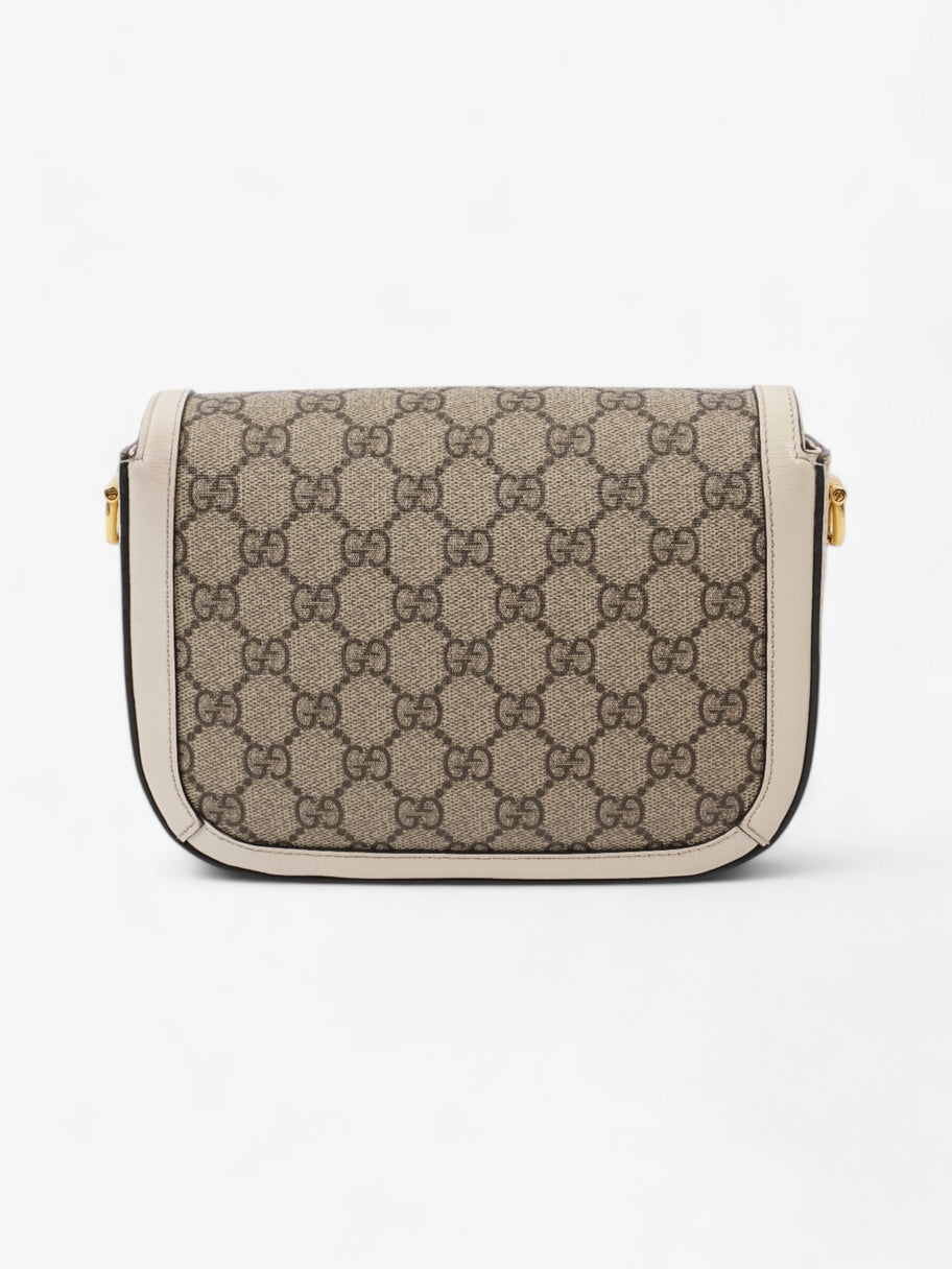 Gucci Horsebit 1955 Mini Bag White / Monogram Coated Canvas Image 5