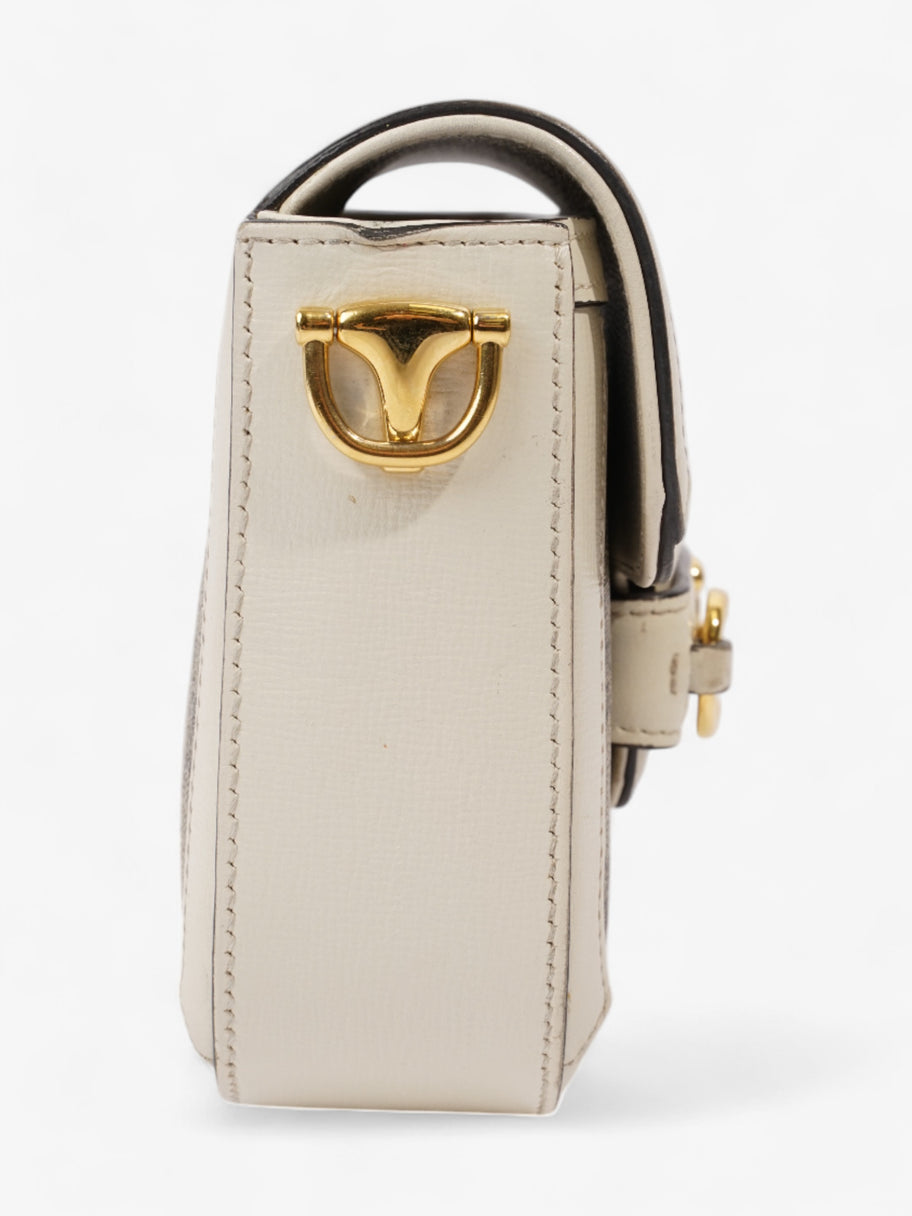 Gucci Horsebit 1955 Mini Bag White / Monogram Coated Canvas Image 4
