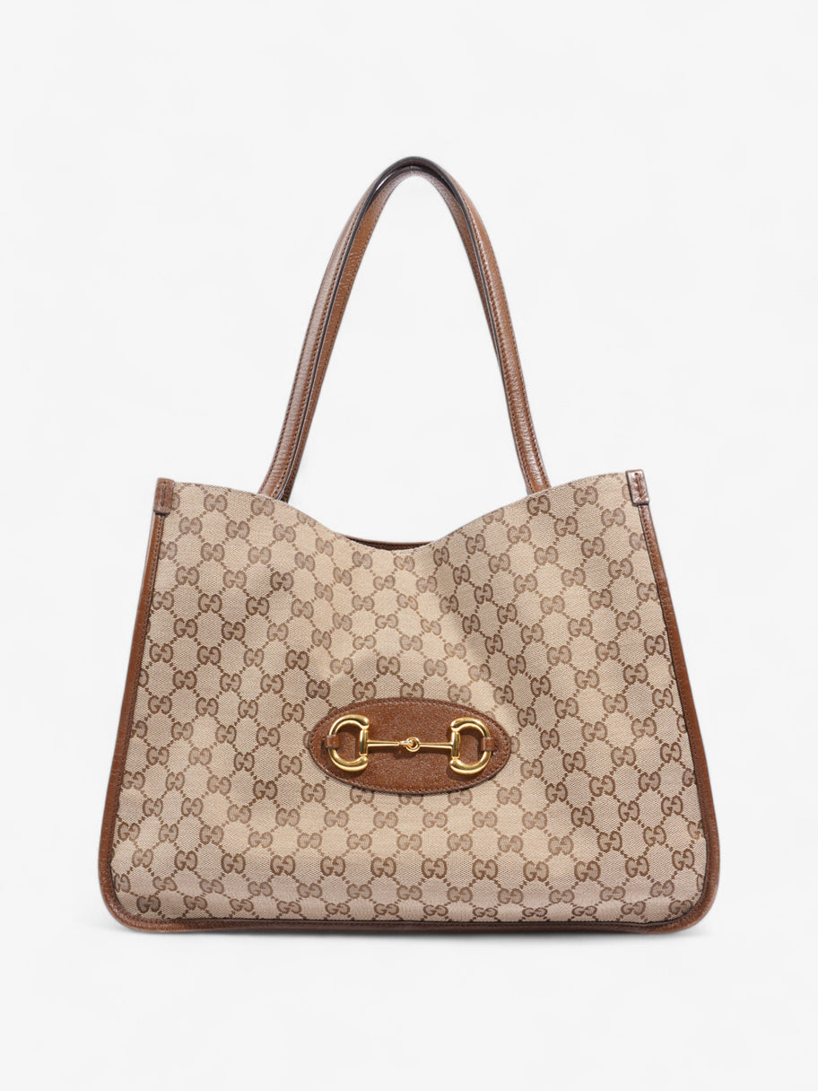 Gucci Horsebit 1955 Brown / Monogram Canvas Image 17