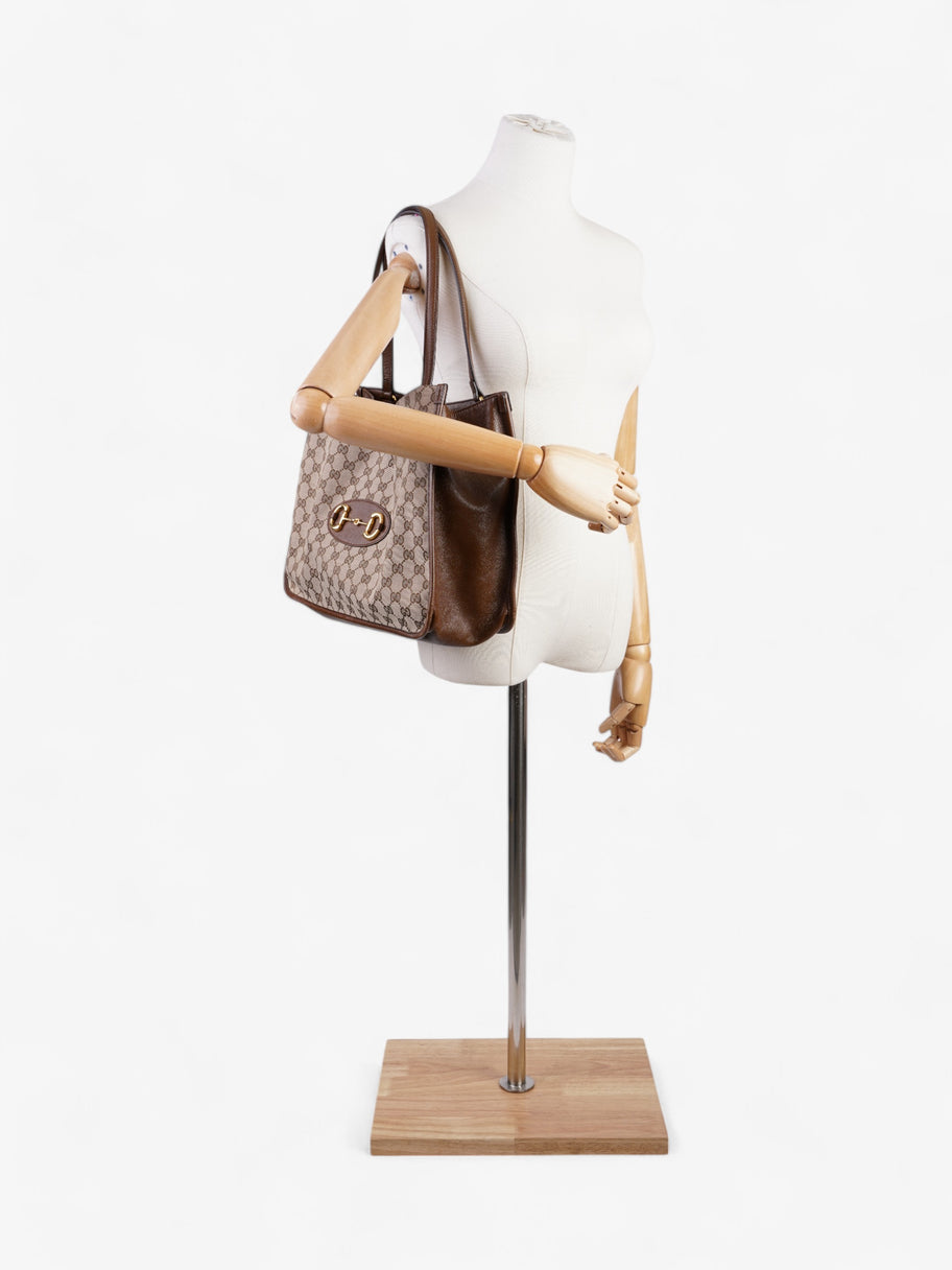 Gucci Horsebit 1955 Brown / Monogram Canvas Image 2