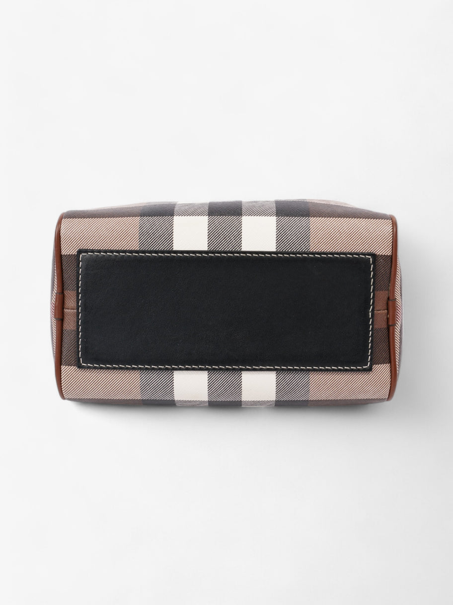 Burberry Mini Bowling Bag Brown / White  / Black Coated Canvas Image 16