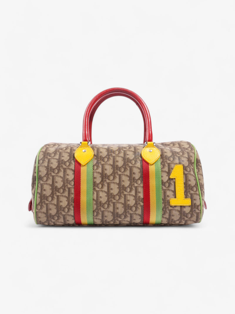  Christian Dior Boston Diorissimo Canvas Bag Monogram / Red Coated Canvas