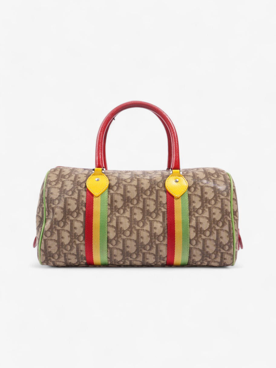 Christian Dior Boston Diorissimo Canvas Bag Monogram / Red Coated Canvas Image 11