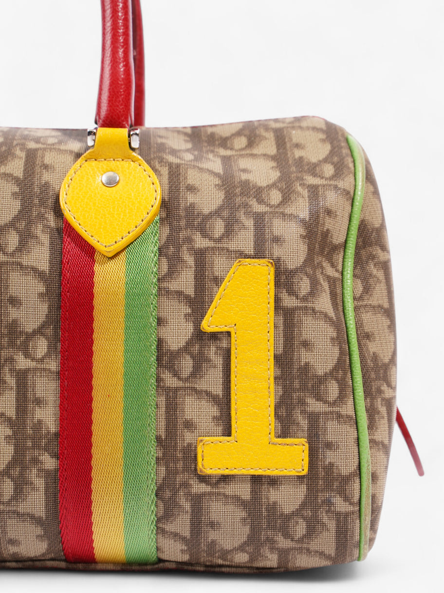 Christian Dior Boston Diorissimo Canvas Bag Monogram / Red Coated Canvas Image 7