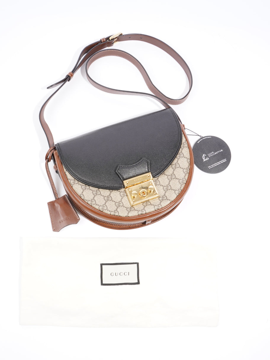 Gucci Padlock Shoulder Bag Black / Supreme Coated Canvas Image 9