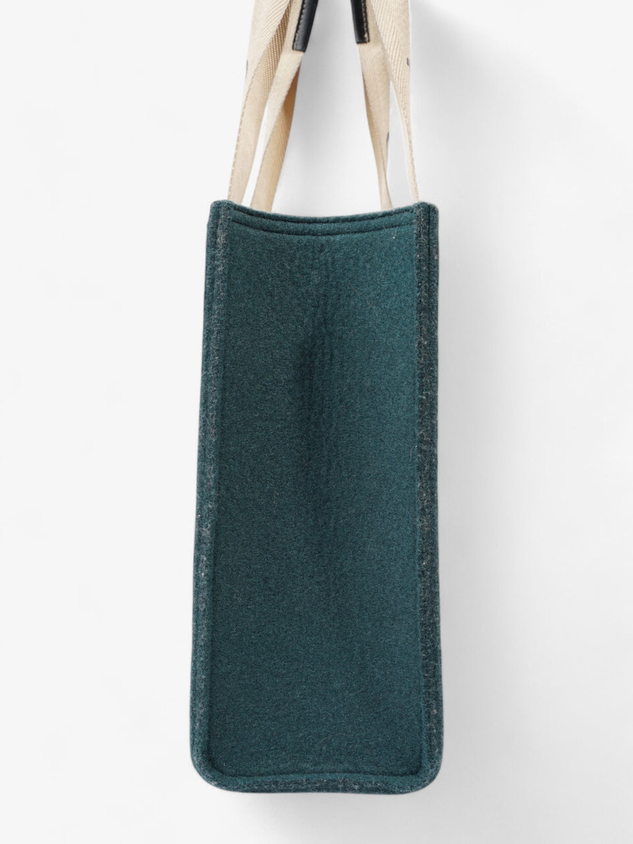 Chloe Woody Tote Green  / Beige  / Black Wool Image 3