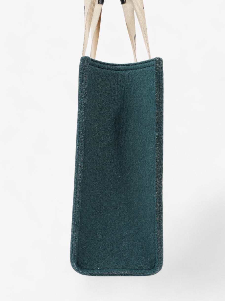 Chloe Woody Tote Green  / Beige  / Black Wool Image 5
