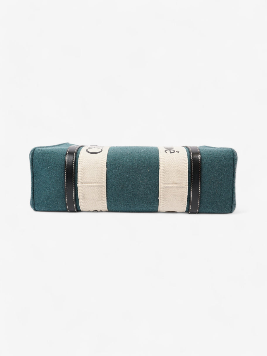Chloe Woody Tote Green  / Beige  / Black Wool Image 6