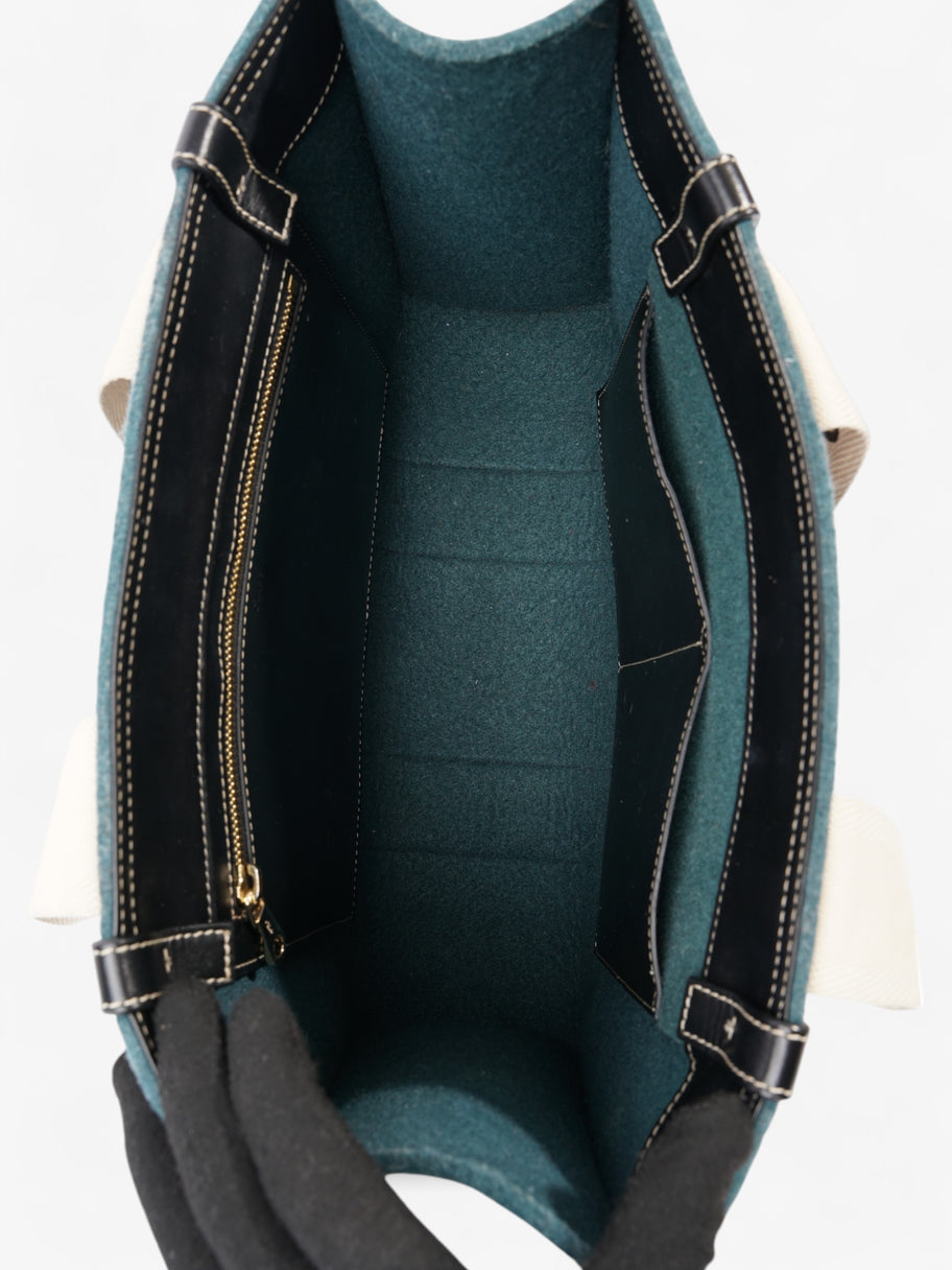 Chloe Woody Tote Green  / Beige  / Black Wool Image 8