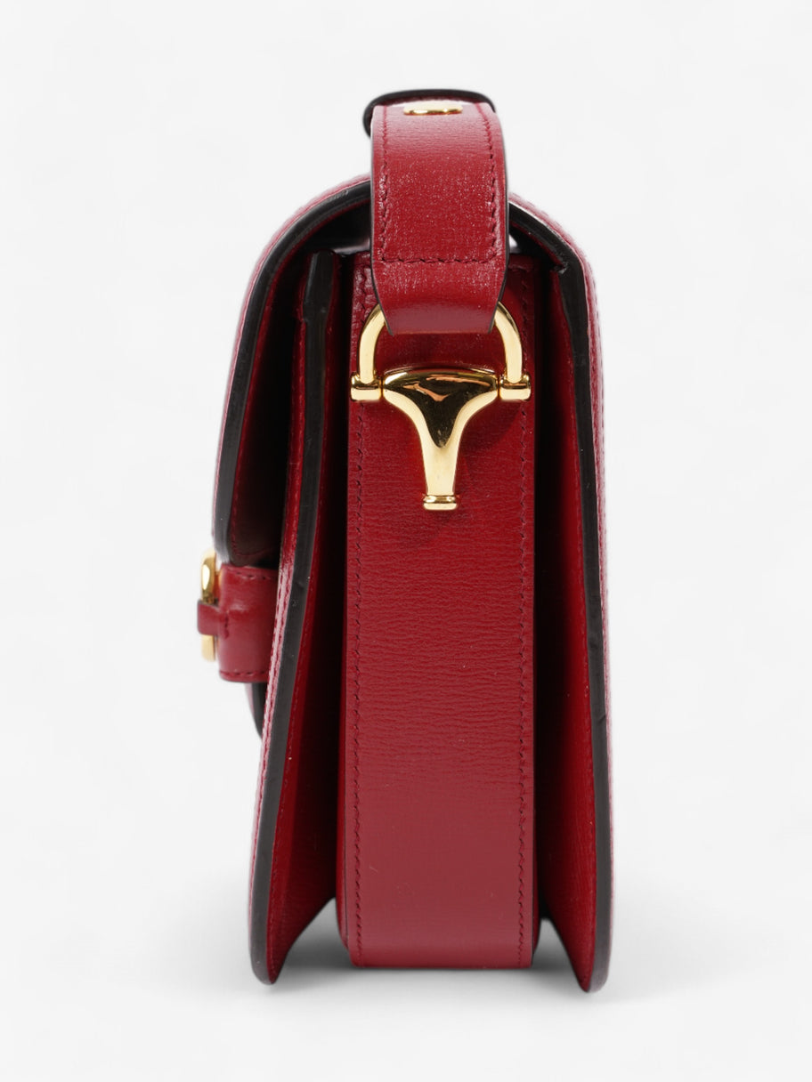 Gucci Horsebit 1955 Shoulder Bag in Coated GG Canvas with Red Leather Red / Monogram Coated Canvas Image 3