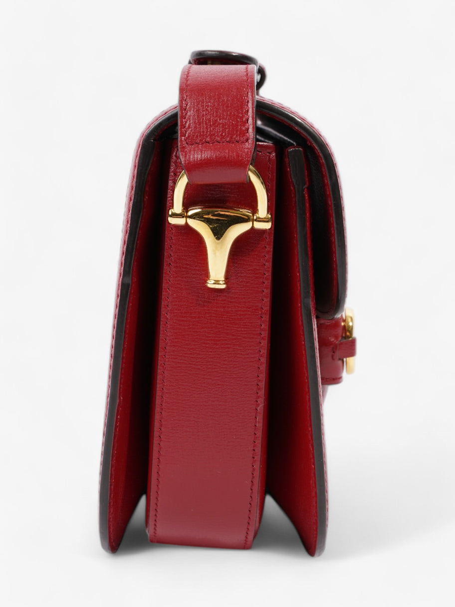 Gucci Horsebit 1955 Shoulder Bag in Coated GG Canvas with Red Leather Red / Monogram Coated Canvas Image 5