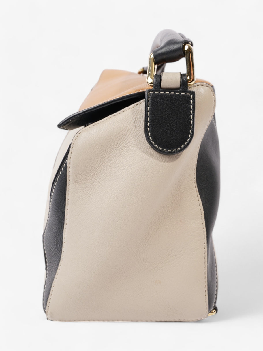 Loewe Puzzle Tricolor Bag Brown / Black / Beige Calfskin Leather Image 10